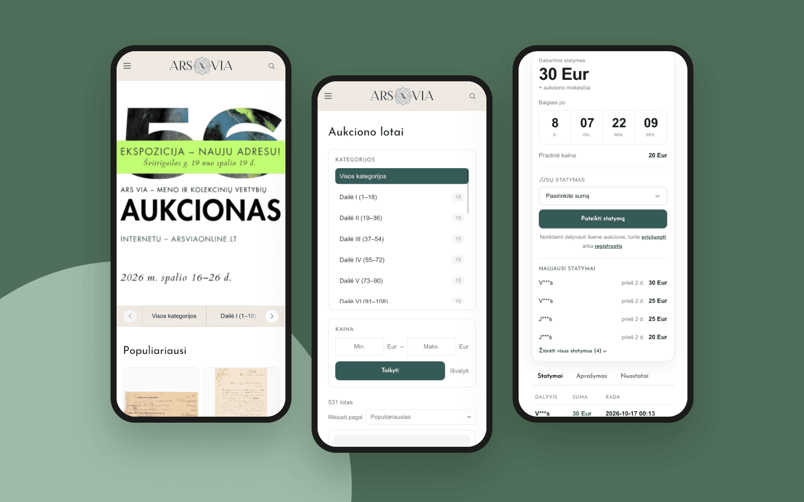 ARS VIA – mobile version