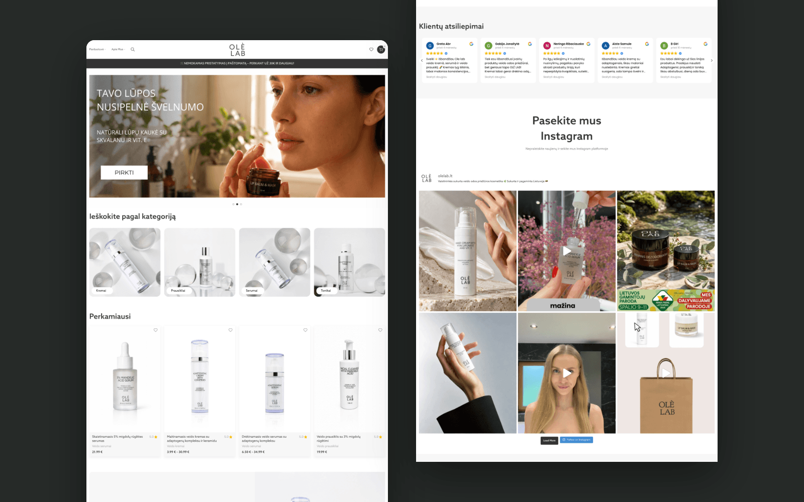 OLÈ LAB – homepage