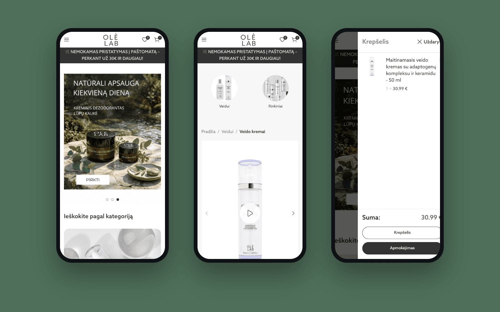 OLÈ LAB – mobile version